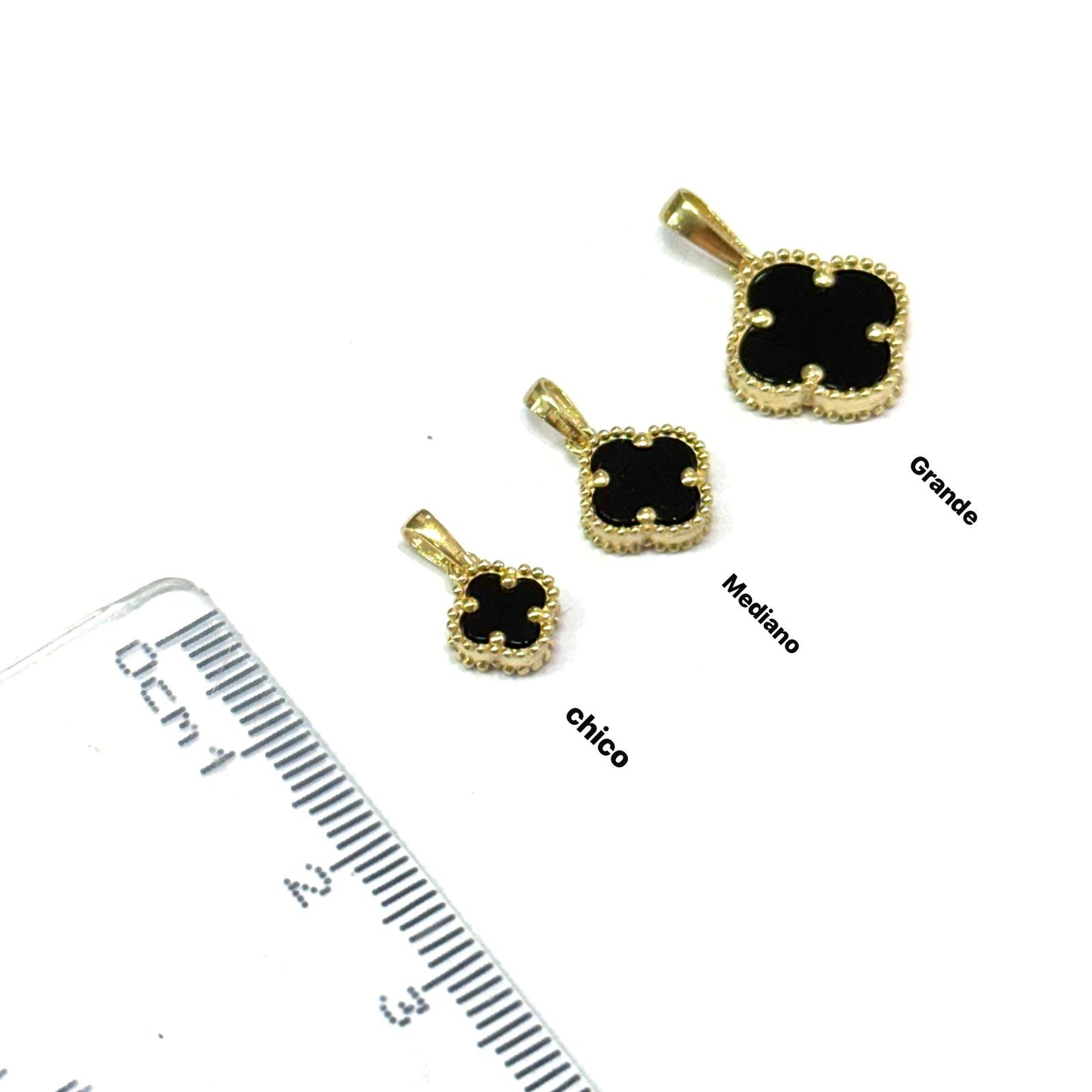 Dije Trébol mediano Oro 14k