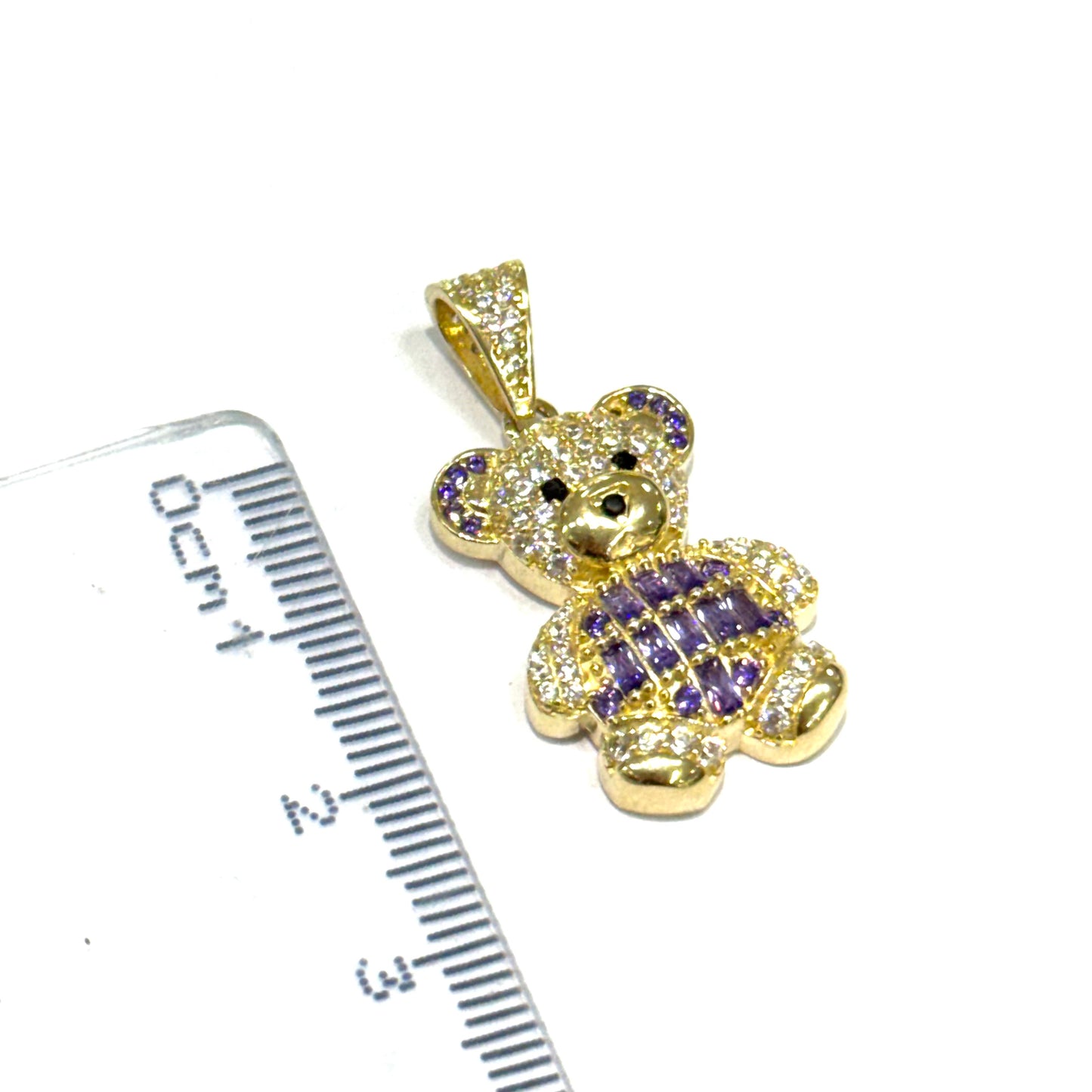 Dije Oso Lila Oro 14k