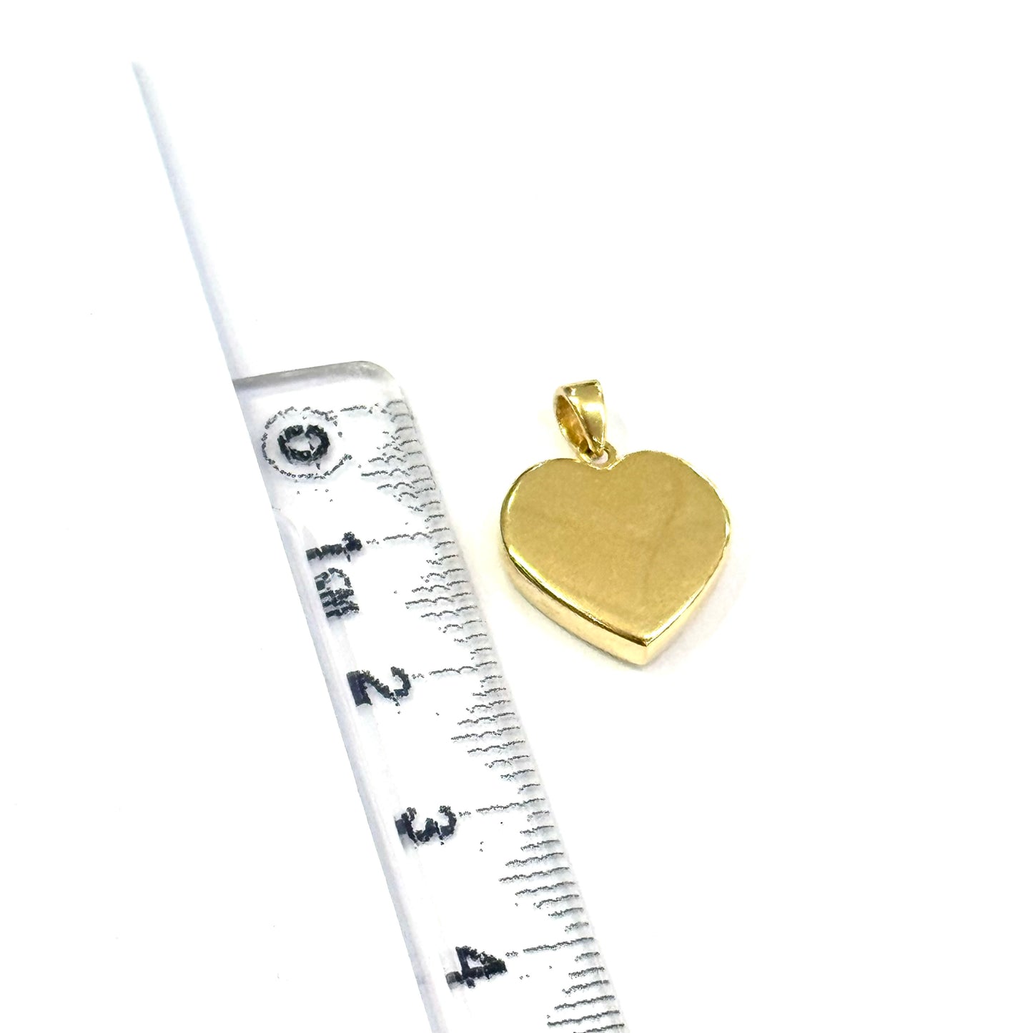 Dije Corazón liso Oro 14k