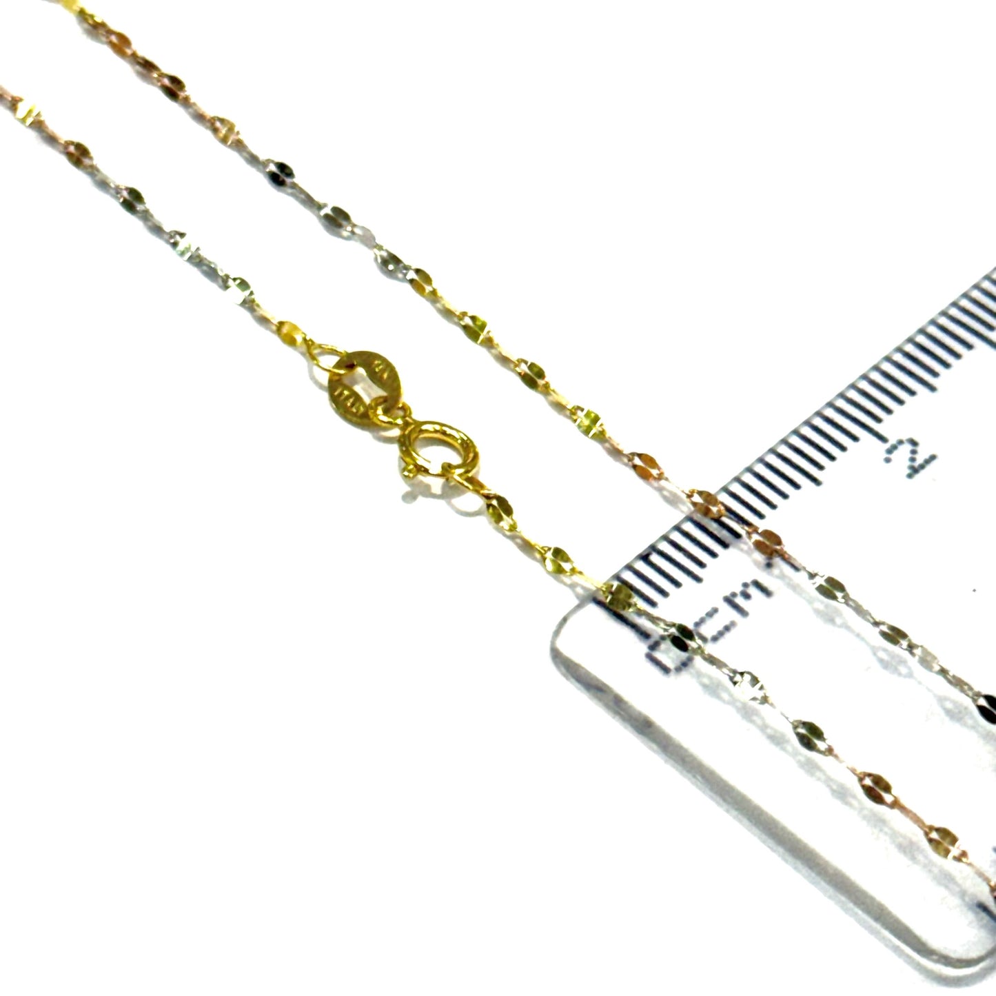 Cadena Granito de Café Oro Florentino 14k