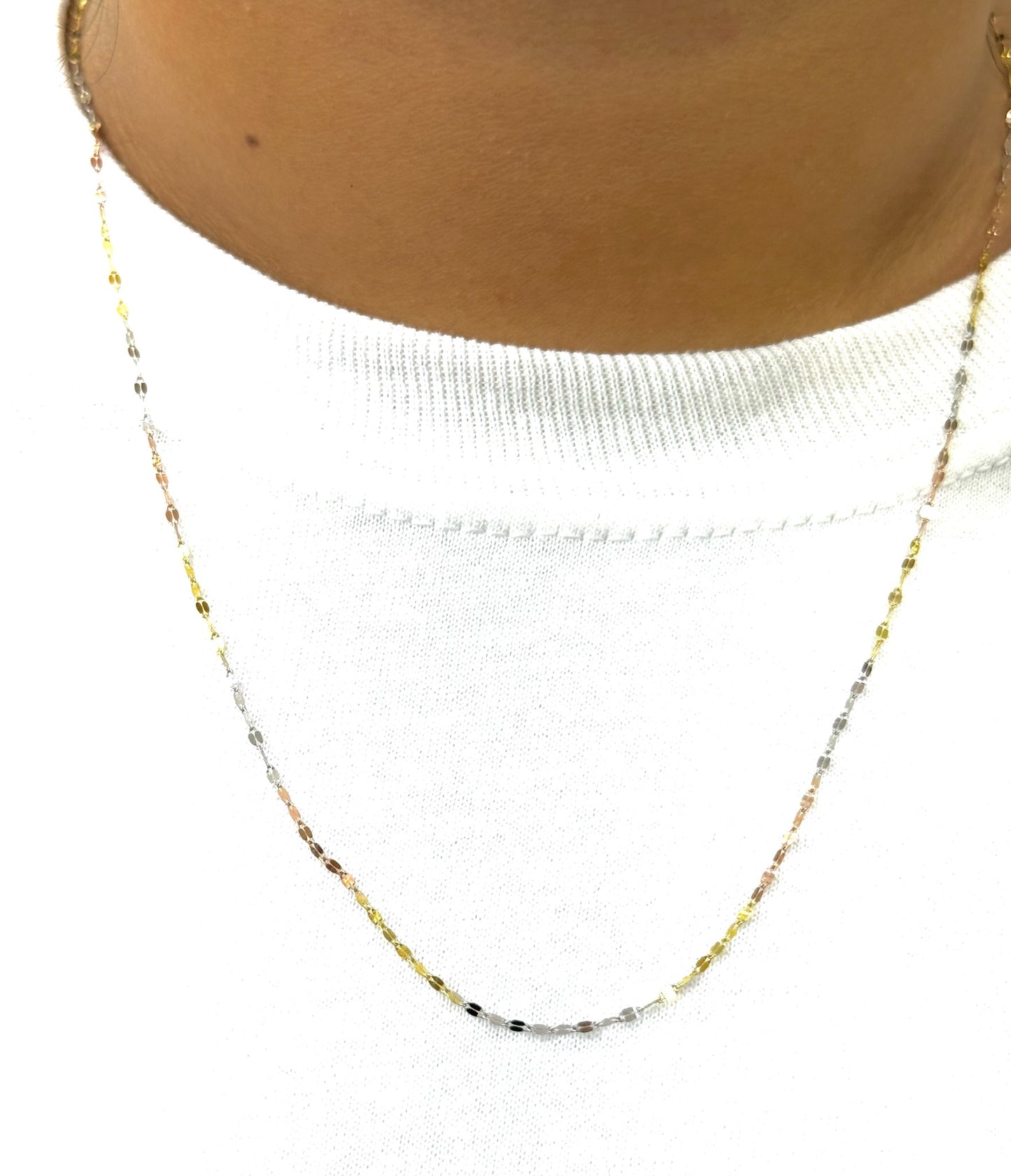 Cadena Granito de Café Oro Florentino 14k