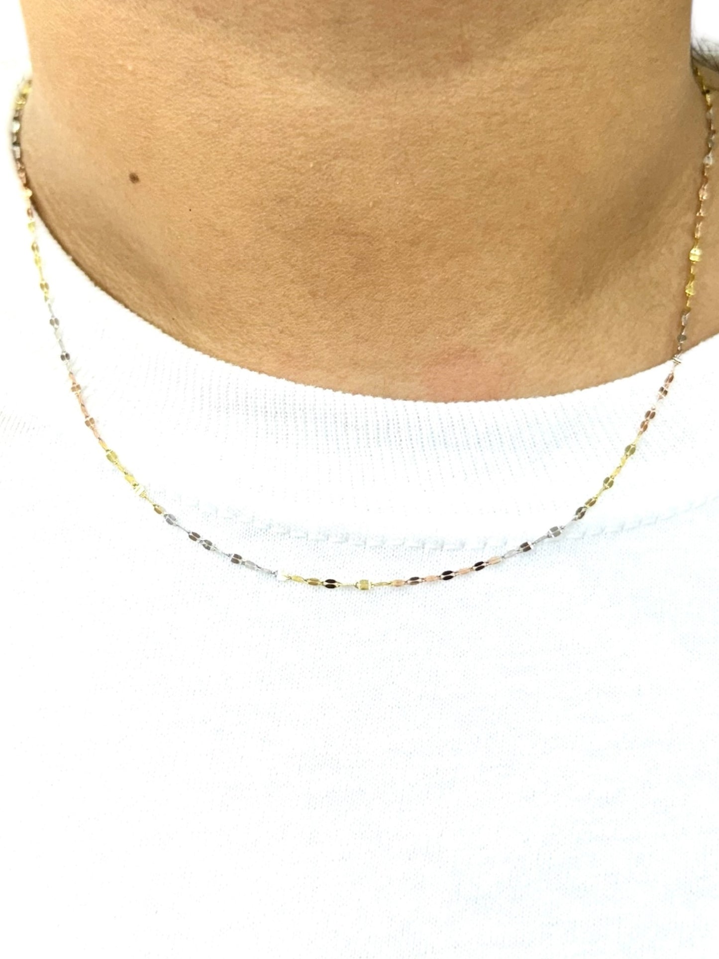 Cadena Granito de Café Oro Florentino 14k