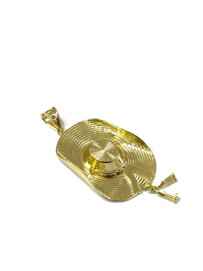 Sombrero Mexicano Grande Oro 14k