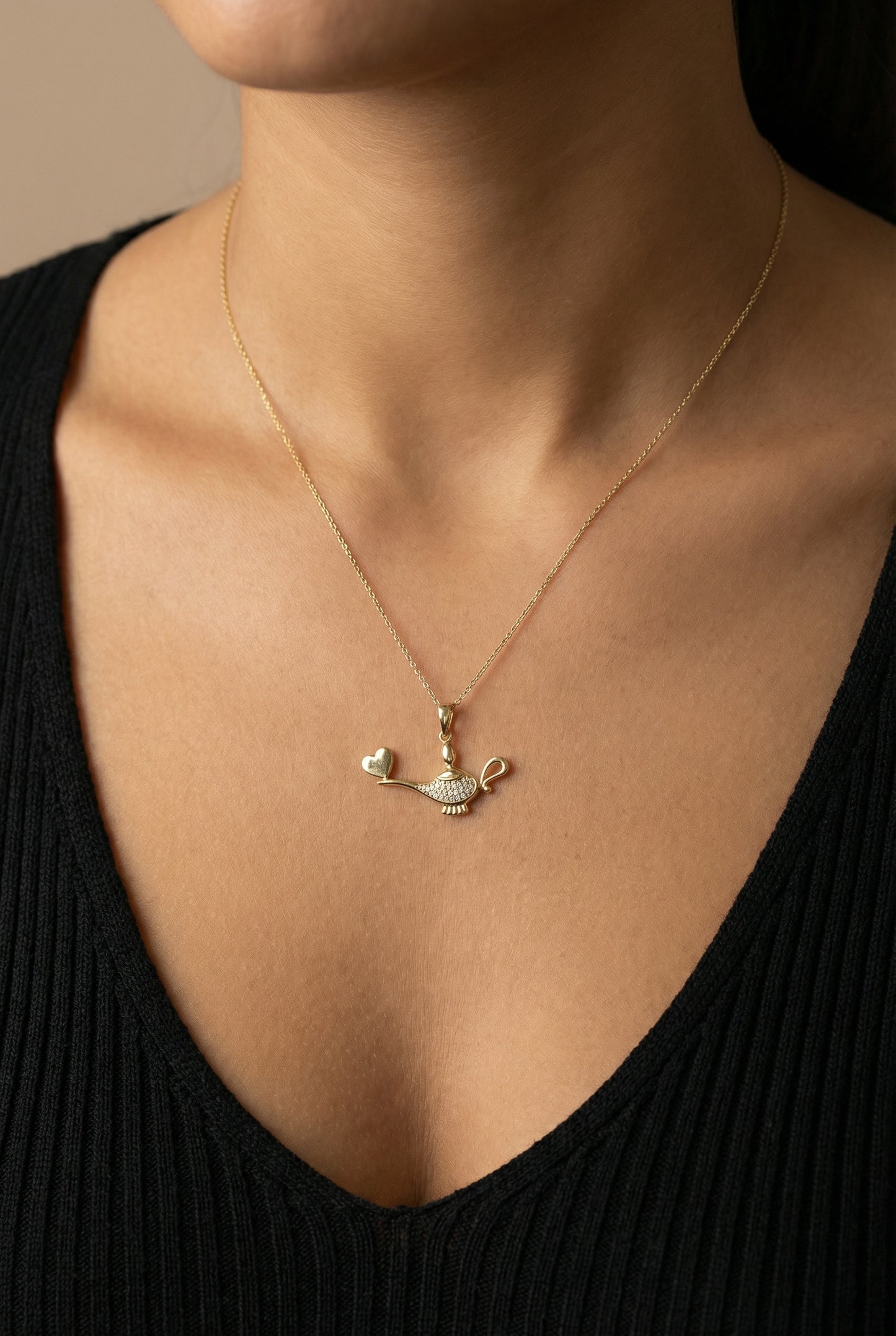 Dije Lámpara mágica  Oro 14k