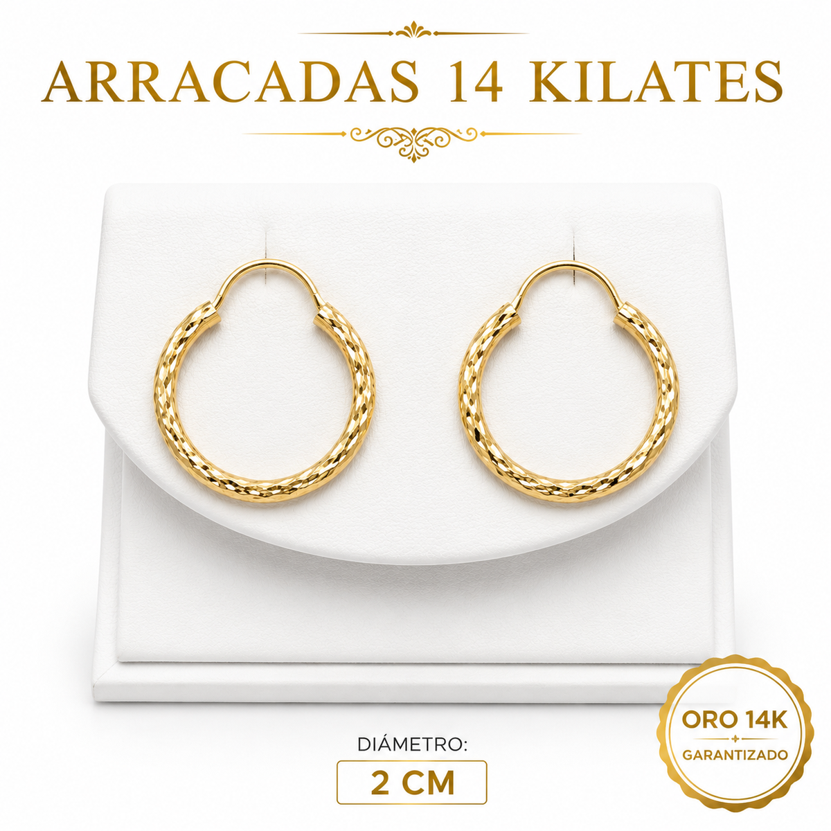 Arracadas Lig Oro 14k