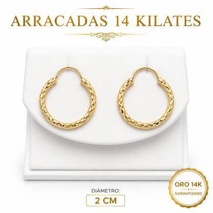 Arracadas Lig Oro 14k