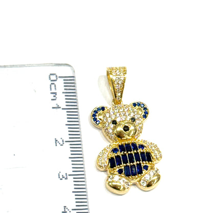 Dije Oso azul Oro 14k
