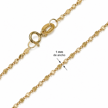 Cadena Valentino oro 14k