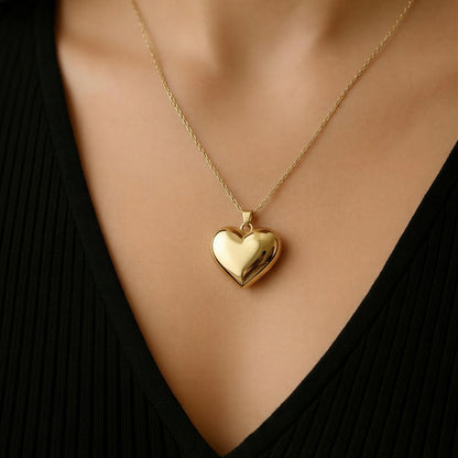 Dije Corazón liso Oro 14k