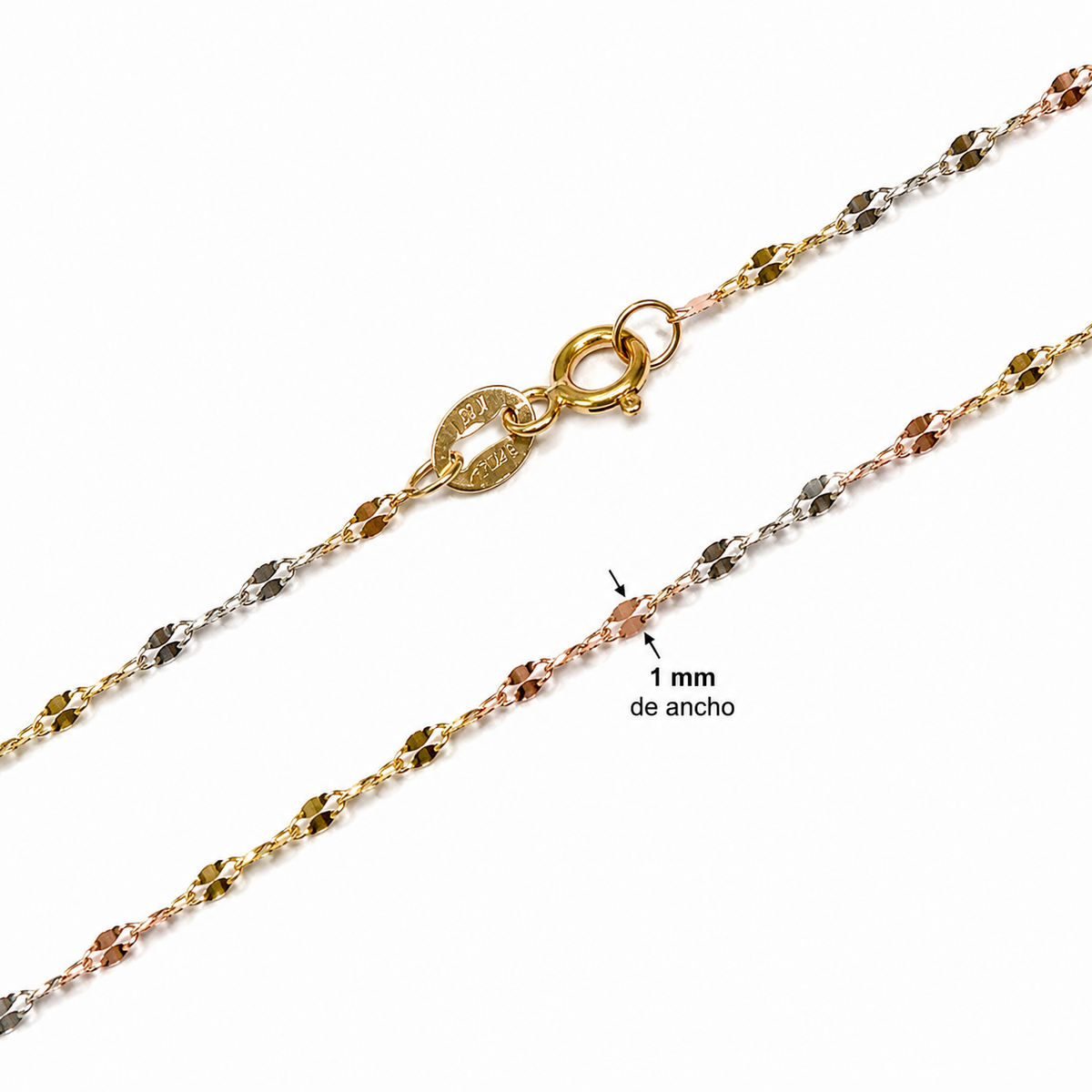 Cadena Espiga Oro 14k