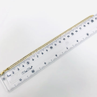 Pulsera Cubana Sólida Oro 14 k