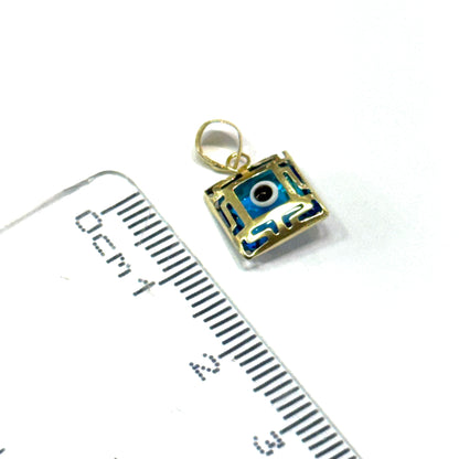 Dije Ojo turco cuadrado Oro 14k