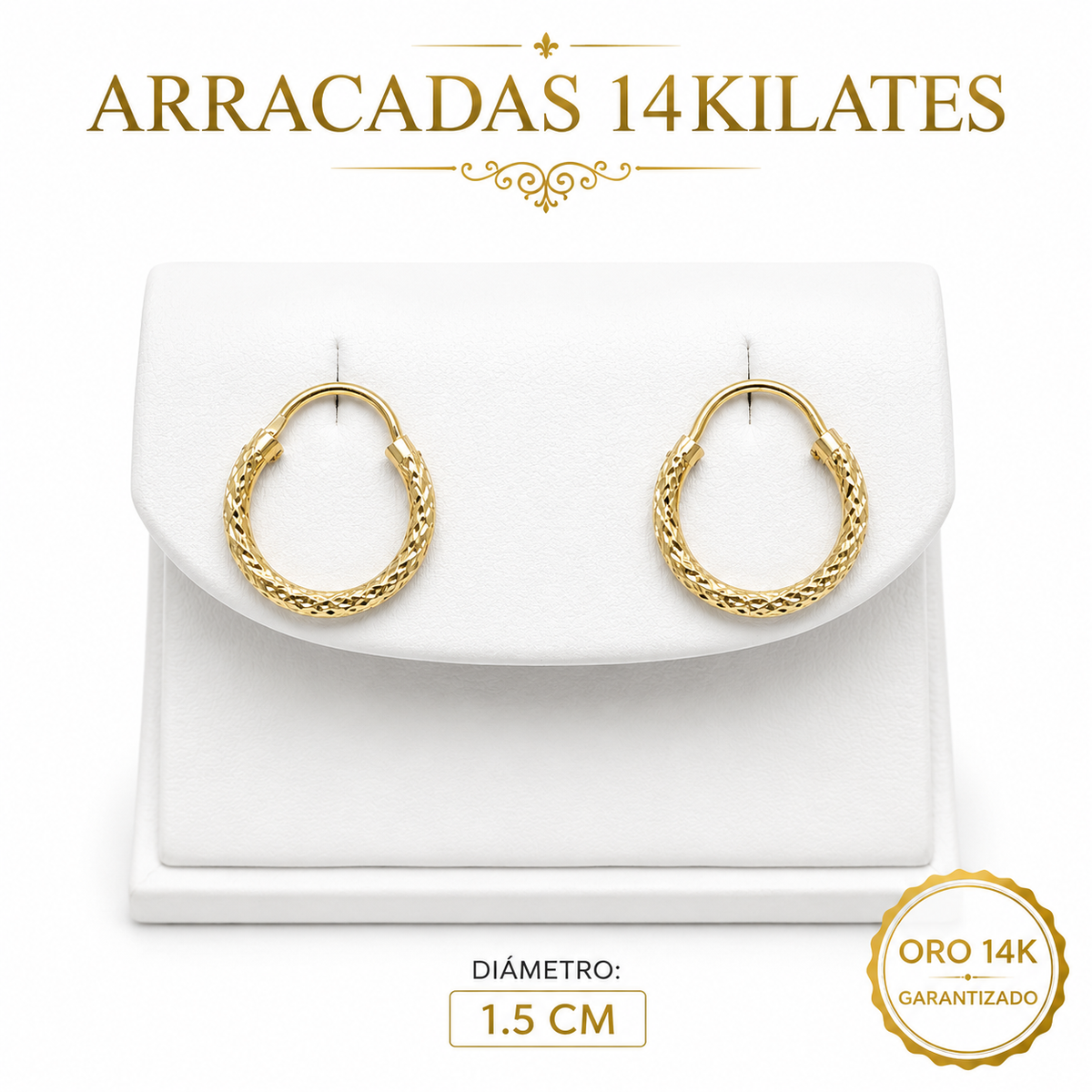 Arracada Tubular Slim Oro 14k