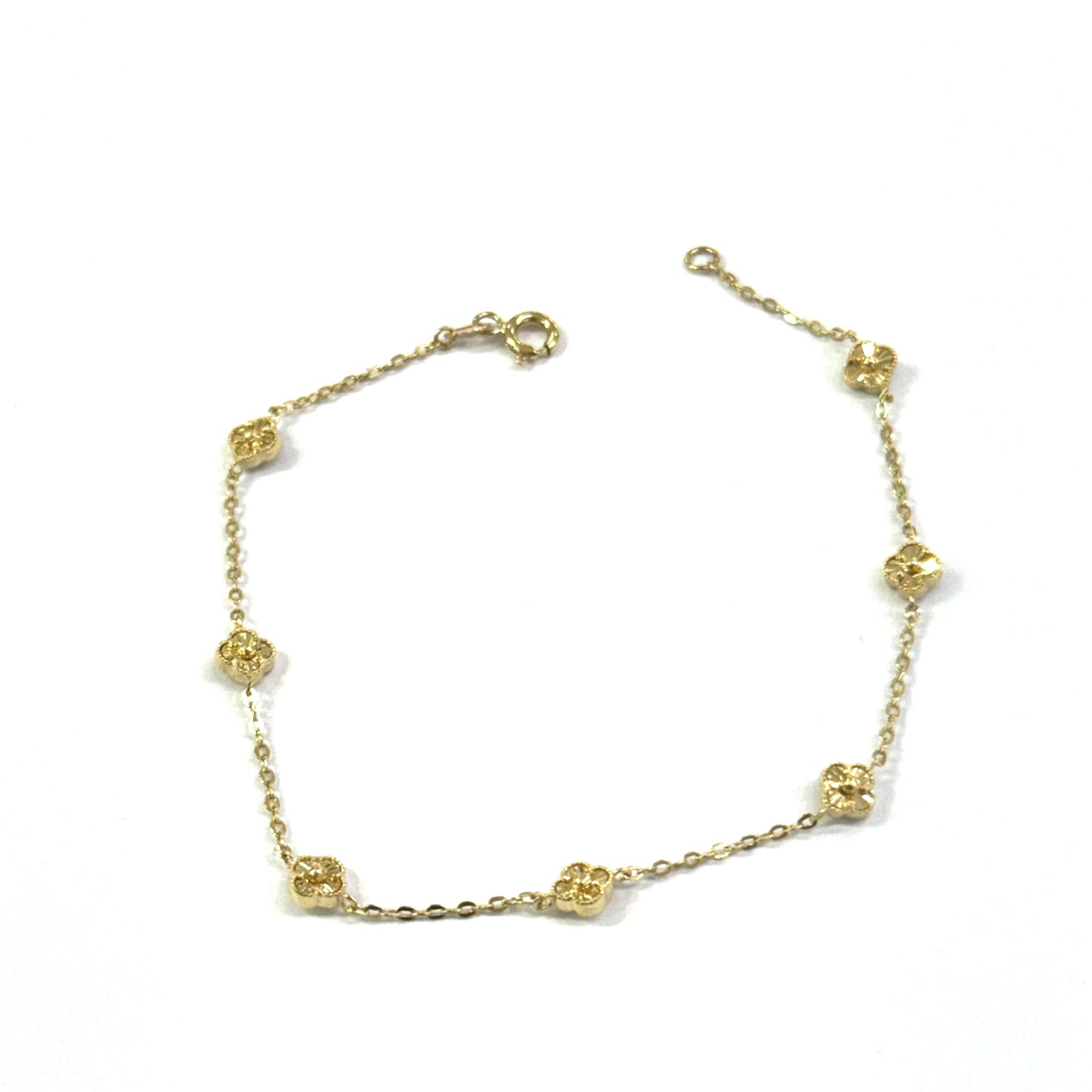 Pulsera Trébol mini Oro 14K