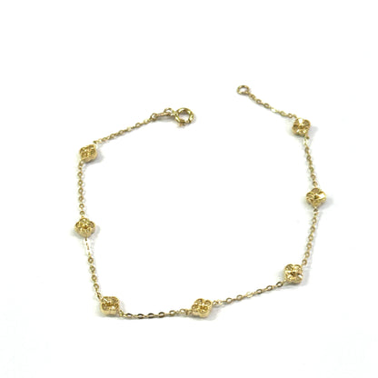 Pulsera Trébol mini Oro 14K