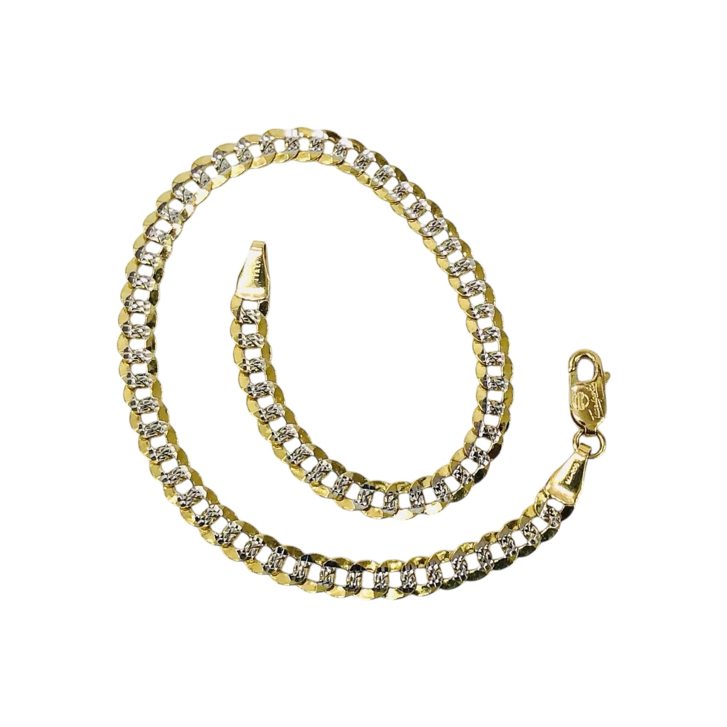 Pulsera Cubana Sólida Oro 14 k