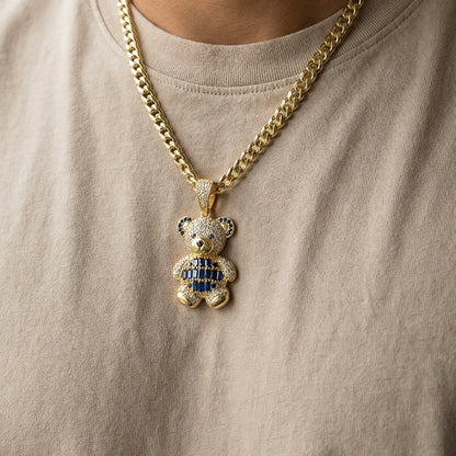 Dije Oso azul Oro 14k