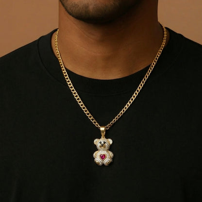 Dije Oso corazón Oro 14K