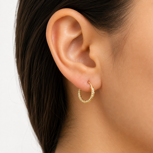 Arracada Tubular Slim Oro 14k