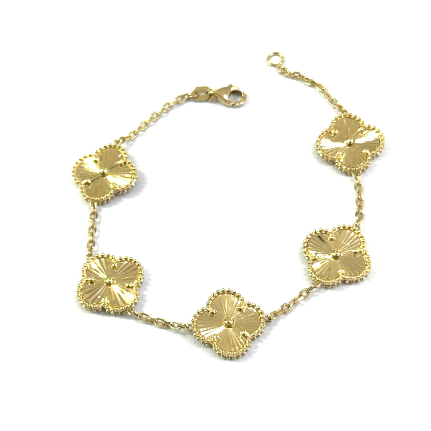 Pulsera trébol G Oro 14K