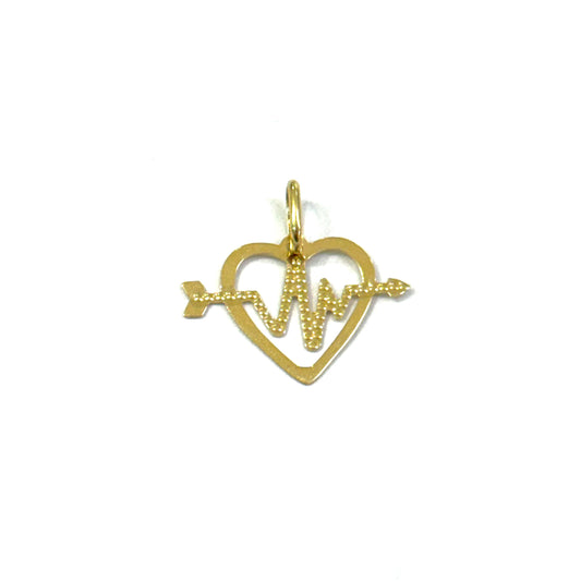 Dije Corazón electro Oro 14k