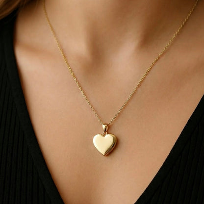 Dije Corazón liso Oro 14k