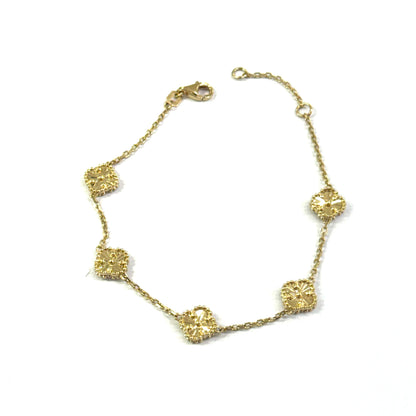 Pulsera Chica Trébol Oro 14K