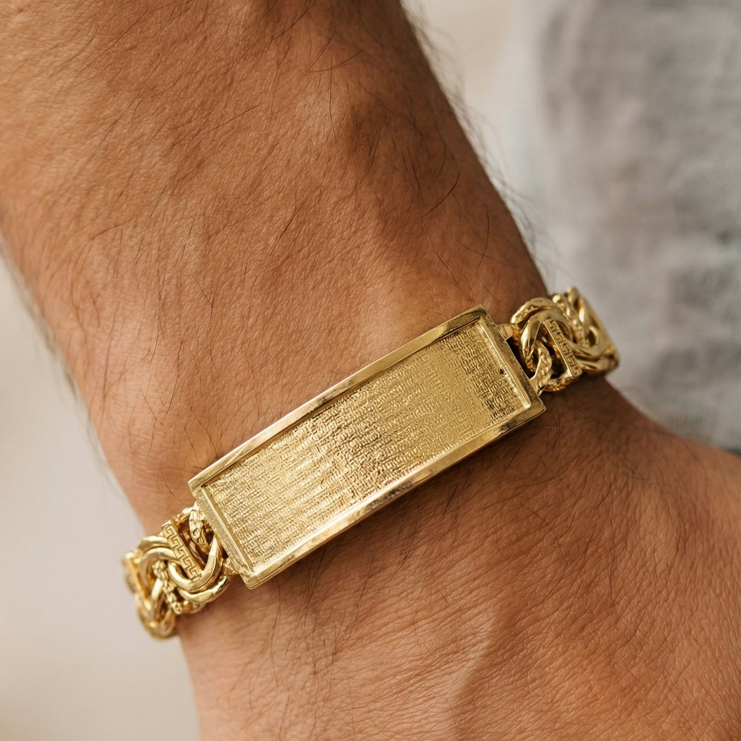 Esclava Tejido Grecas Oro 14K