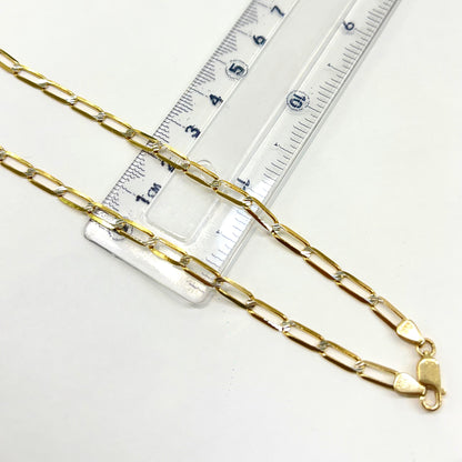 Cadena Inglesa Sólida Oro 14k
