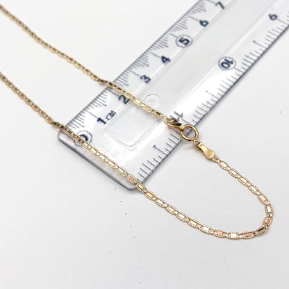 Cadena Navaja Delgada Sólida Oro 14k