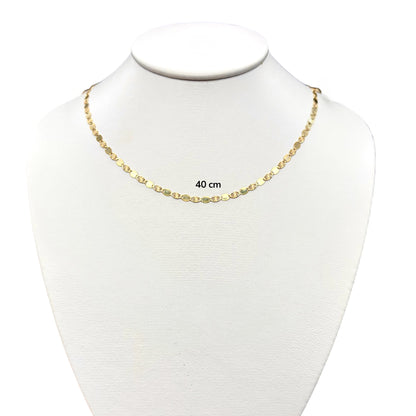 Cadena Espejo Sólida Oro 14k
