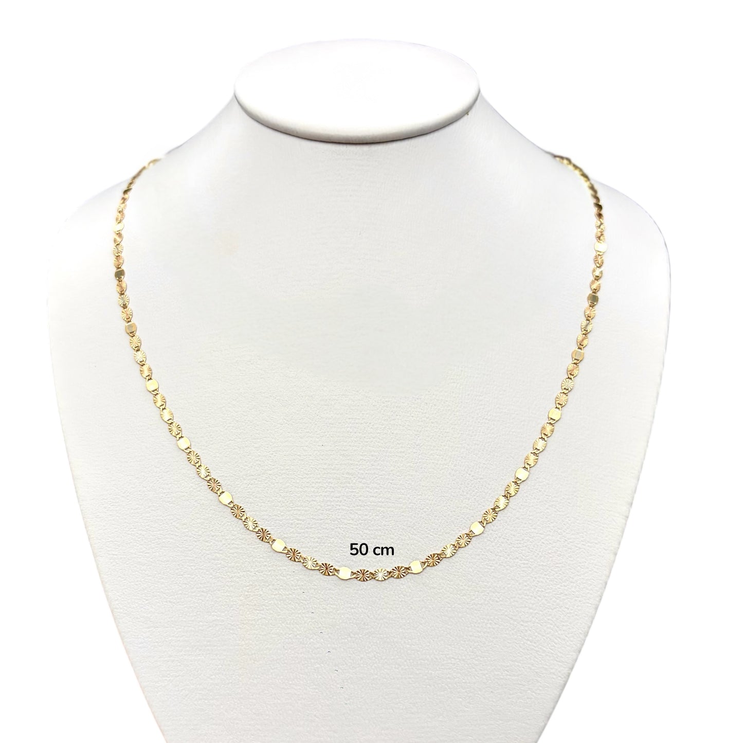 Cadena Espejo Sólida Oro 14k