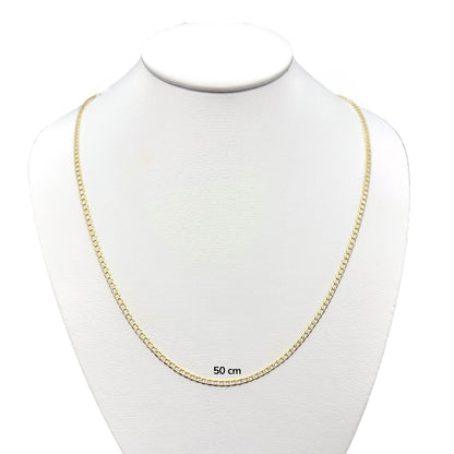 Cadena Cubana B Sólida Oro 14k