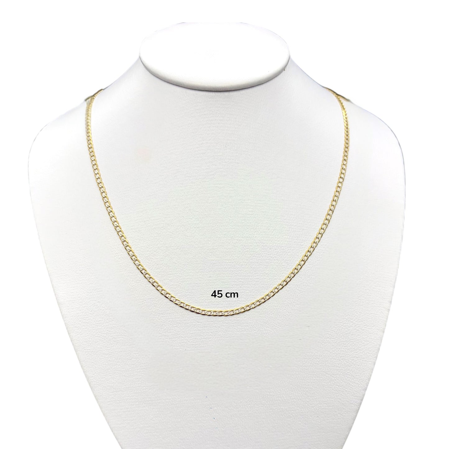 Cadena Cubana B Sólida Oro 14k