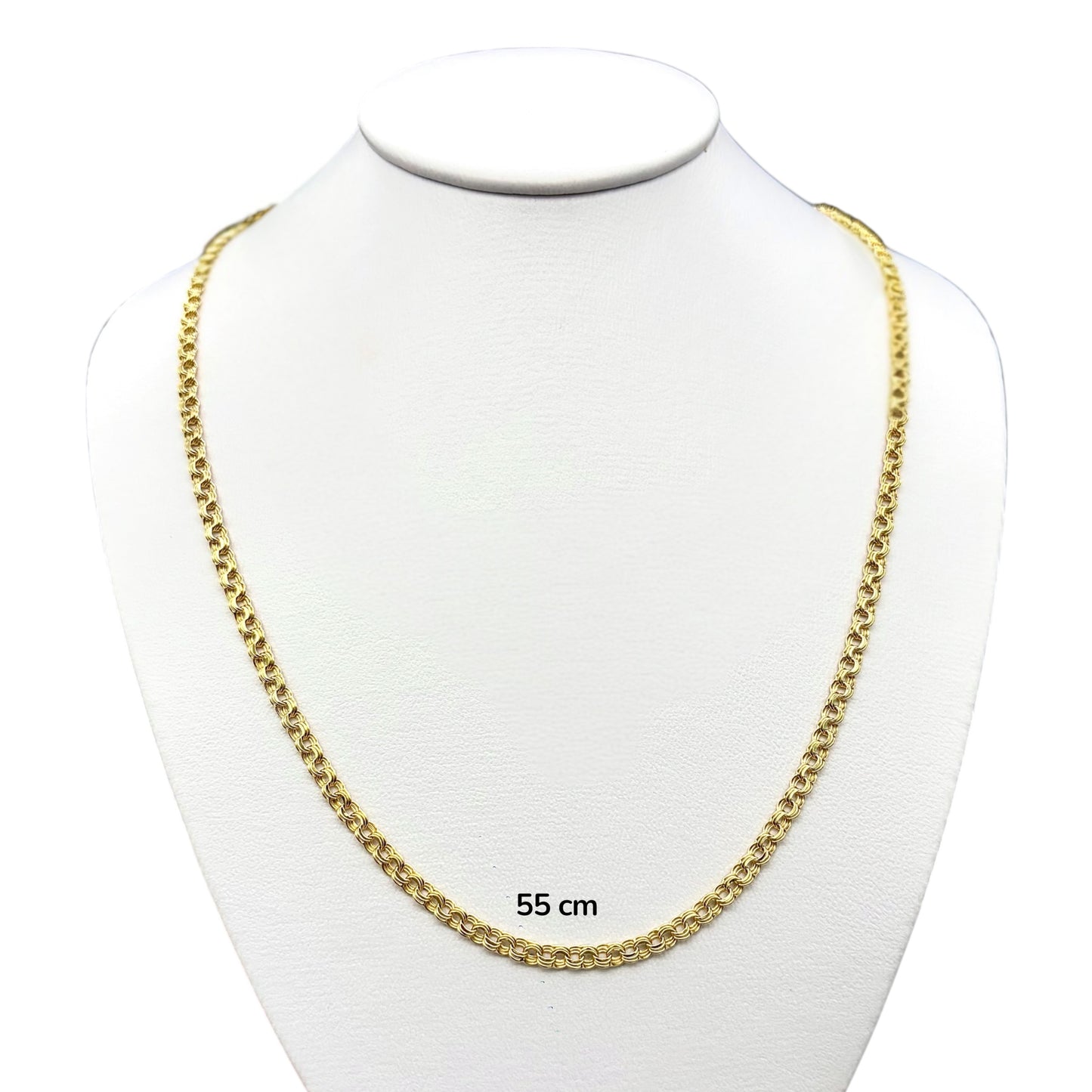 Cadena Tejido Chino Hueca Oro 14k