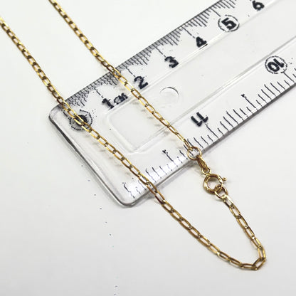 Cadena Inglesa Delgada Sólida Oro 14k