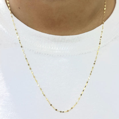 Cadena Granito de Café Oro Amarillo 14k