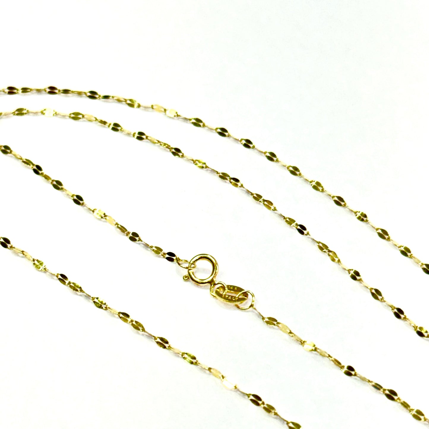 Cadena Granito de Café Oro Amarillo 14k