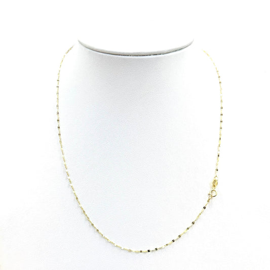 Cadena Granito de Café Oro Amarillo 14k