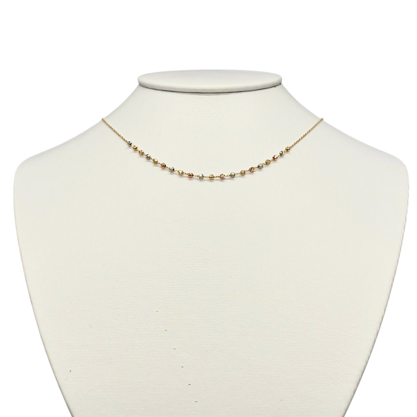 Gargantilla con bolitas florentinas diamantadas Oro 14 k