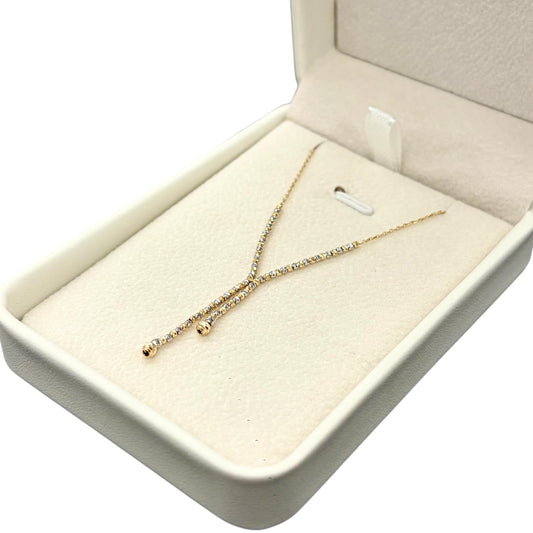 Gargantilla Gota Dorada Oro 14 k