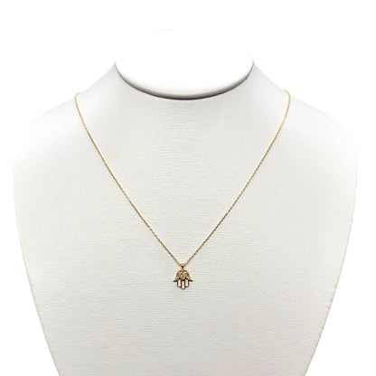 Gargantilla  Mano de Fátima Protectora 14 k