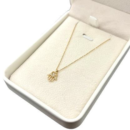 Gargantilla  Mano de Fátima Protectora 14 k