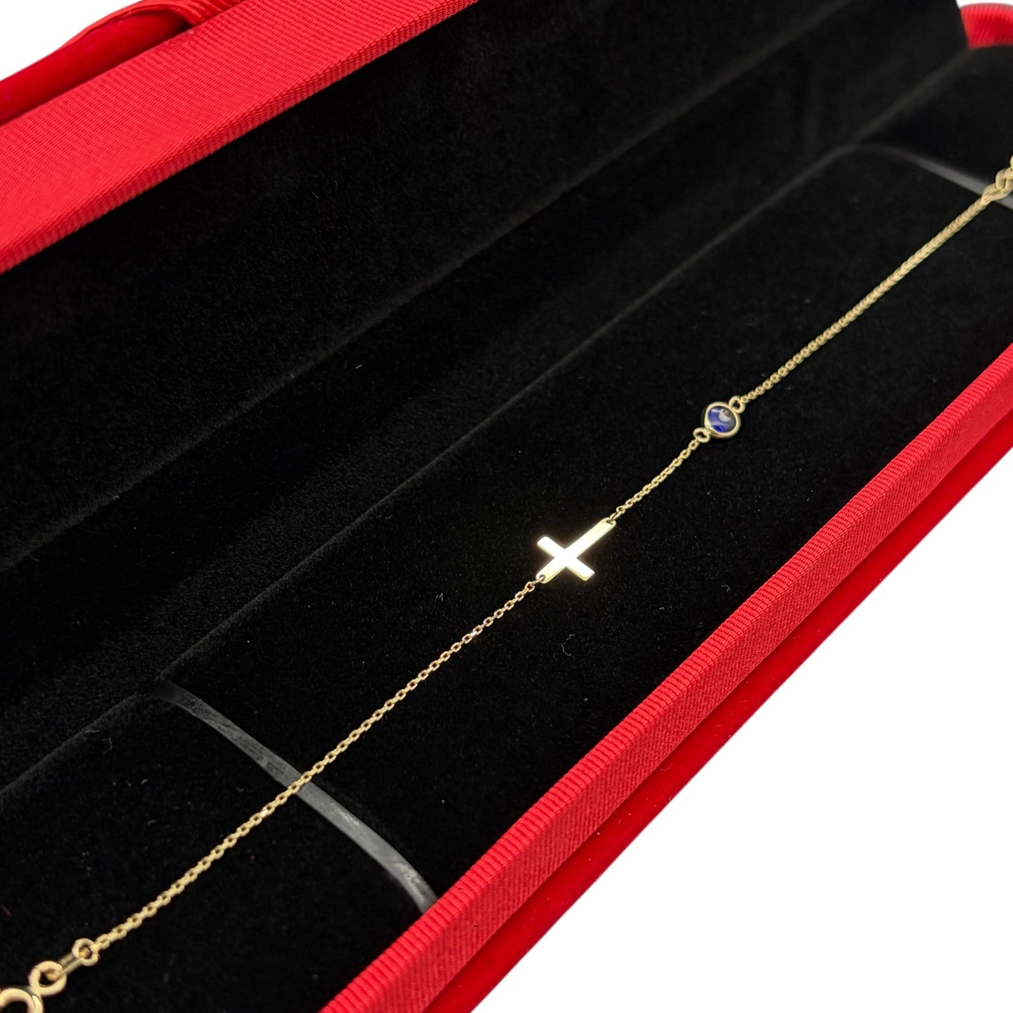 Pulsera Ojo de Fe Oro 14K