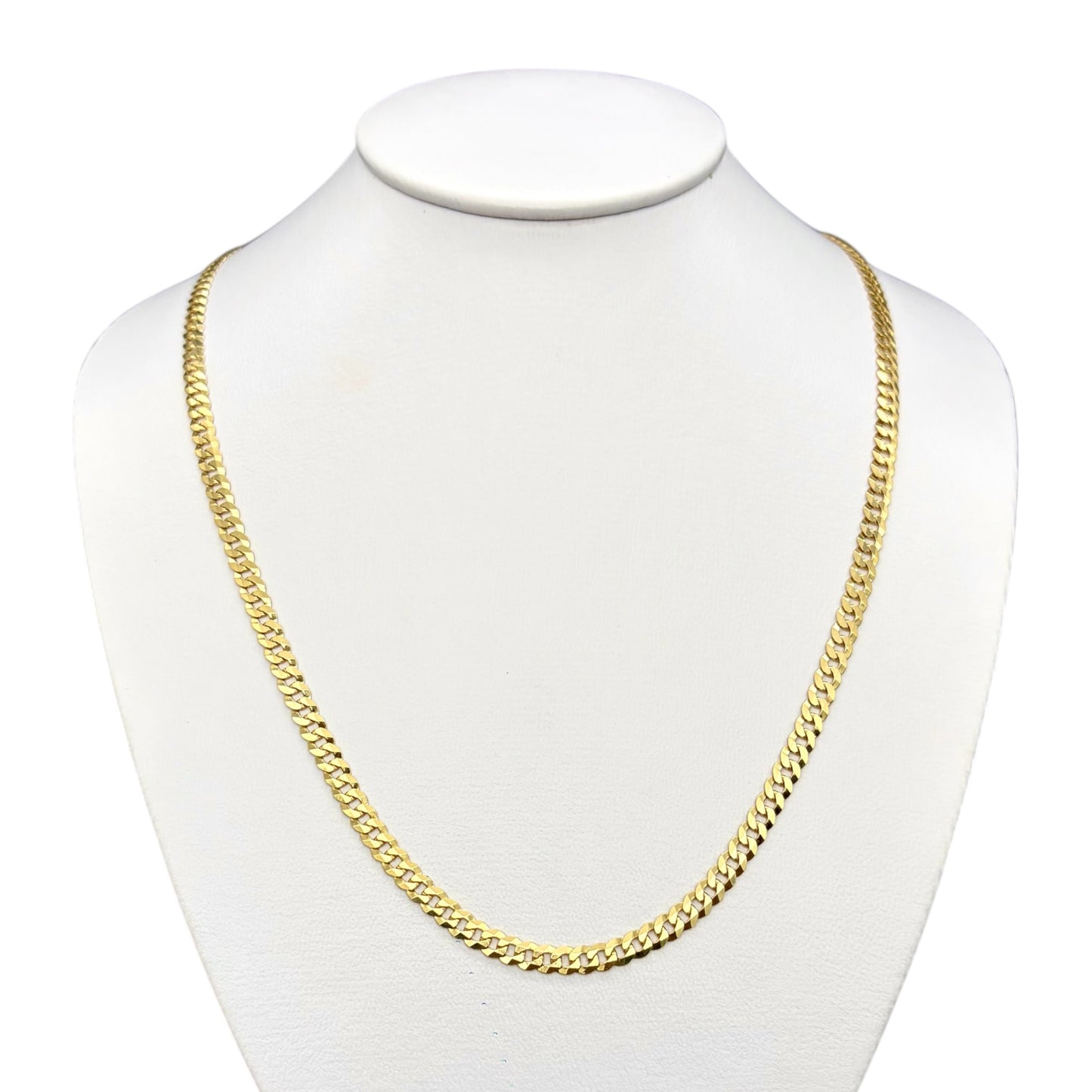 Cadena Cubana Sólida Oro 14k