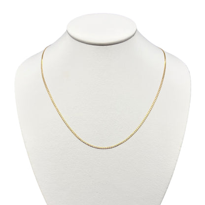 Cadena Cubana Sólida Delgada Oro 14k