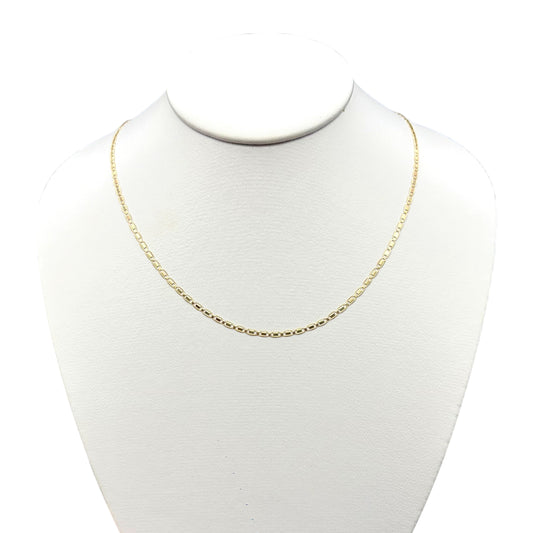 Cadena Navaja Delgada Sólida Oro 14k