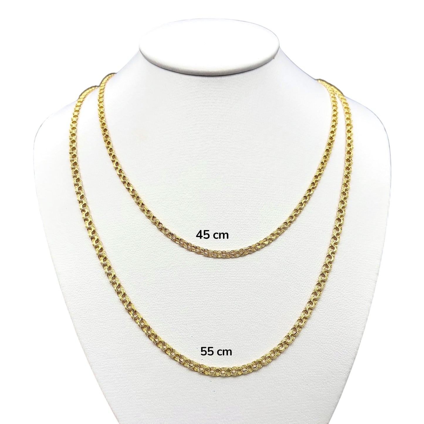 Cadena Tejido Chino Hueca Oro 14k