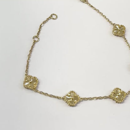 Pulsera Chica Trébol Oro 14K